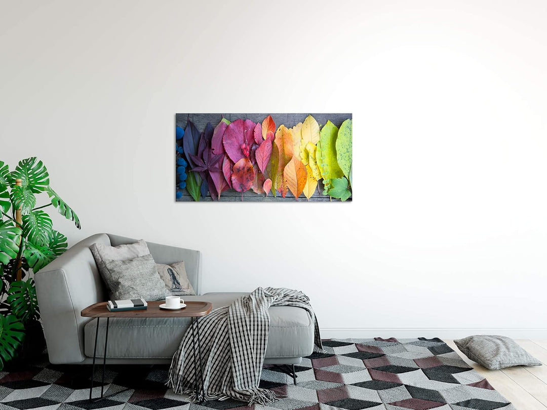 Paul Sinus Leinwandbild 120x60cm Herbstblätter Blätter Herbst Fotokunst schöne Farben Natur