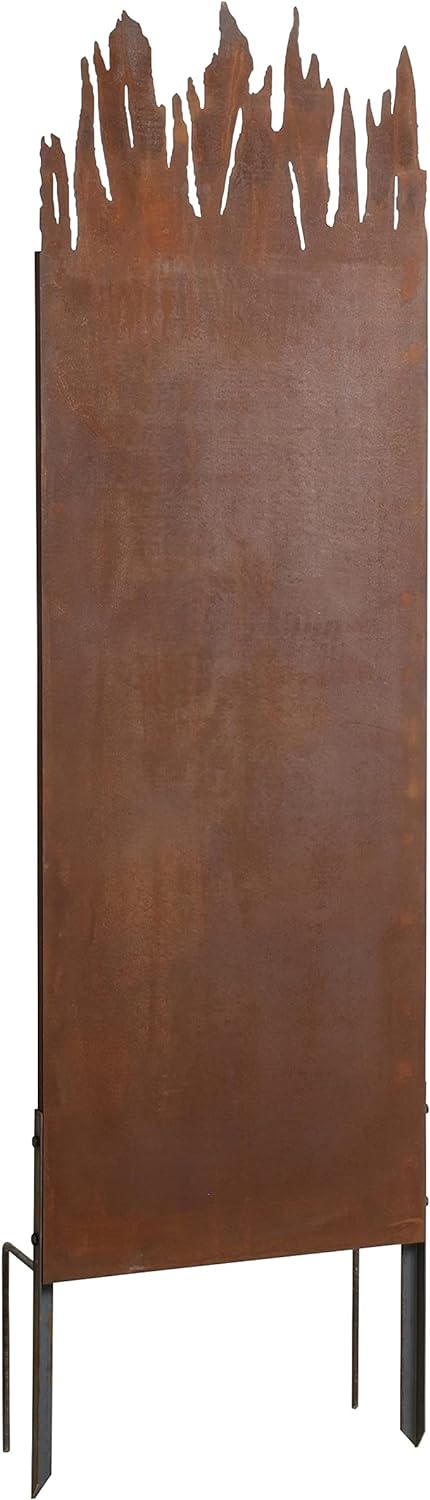 ESTEXO Sichtschutzelement Sichtschutzwand Gartenzaun Rost Sichtschutz Flames Metall Edelrost Gartend