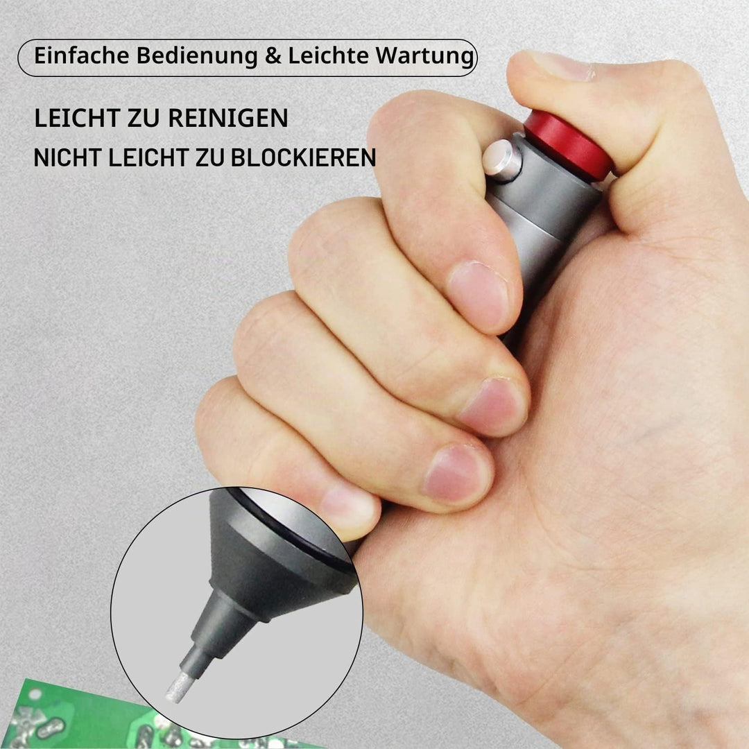 FrogBro Entlötpumpe, Nicht verstopfende Solder Sucker, 2 Silikondüsen, 2 Entlötlitze, Hitzebeständig