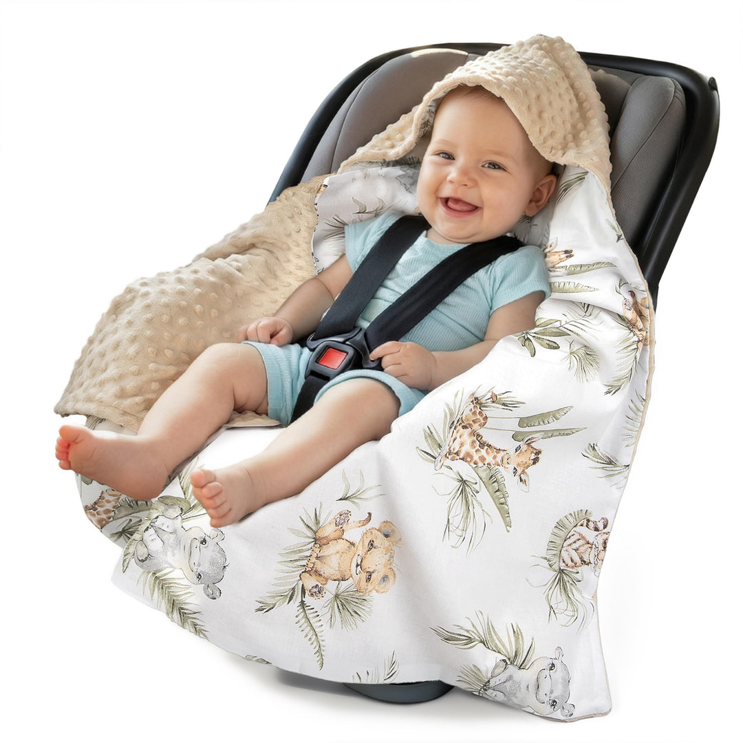Medi Partners Einschlagdecke Baby Babyschale 100% Baumwolle für Sommer 85x85cm Kinderwagen Kuschelde