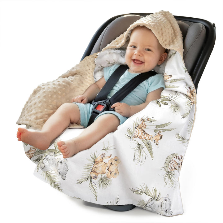 Medi Partners Einschlagdecke Baby Babyschale 100% Baumwolle für Sommer 85x85cm Kinderwagen Kuschelde