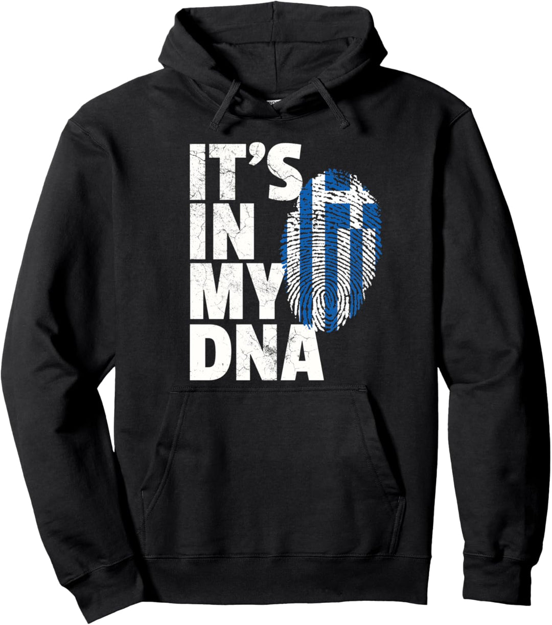 IT'S IN MY DNA Greece Greek Flag Men Women Pride Vintage Pullover Hoodie