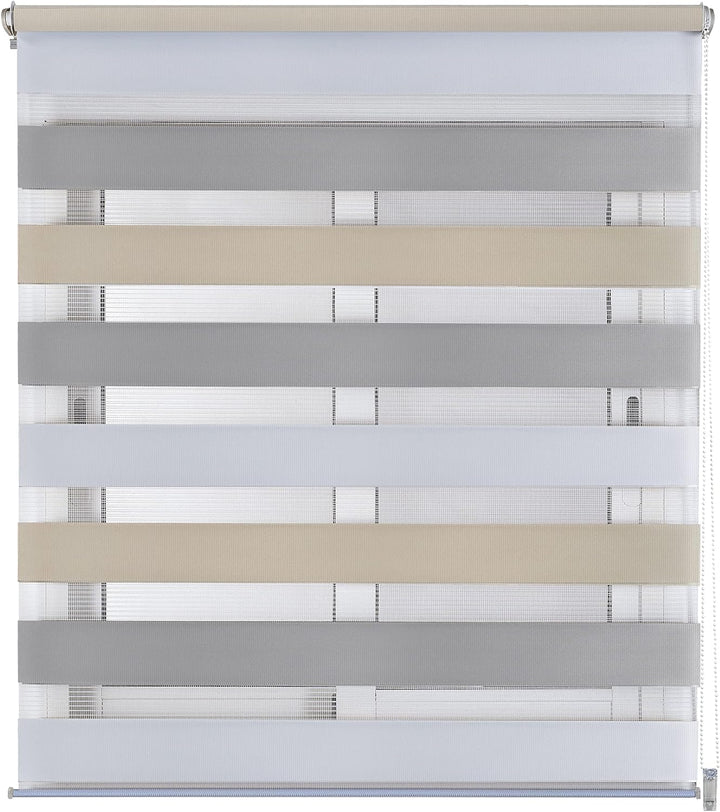 STORESDECO Doppelrollo Klemmfix ohne Bohren. Klemmrollo Einfache Montage, Zebra Rollo lichtdurchläss