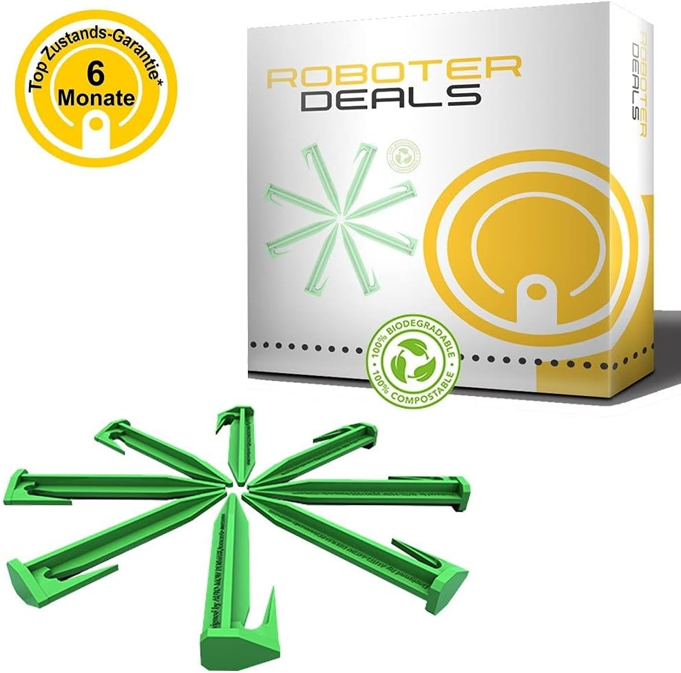 HRobotic Accessoires Biologisch abbaubare Rasennägel, Rasen-Haken, Erdnägel (100 Stück) für alle Ras