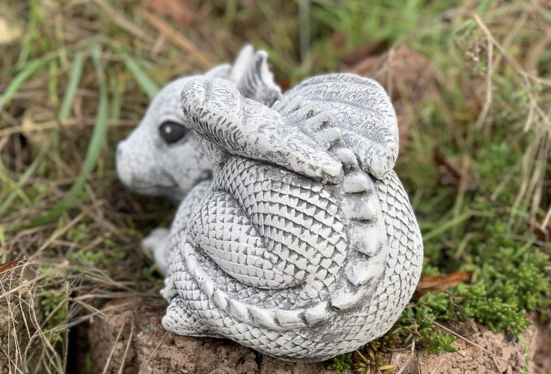 Stone and Style Steinfigur Drache Rudolfo frostfest wetterfest Gartenfigur