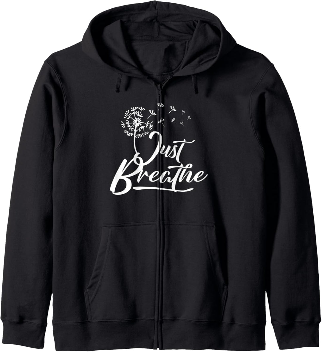 Just Breathe Yoga Meditation Mindfulness Dandelion Wind Kapuzenjacke