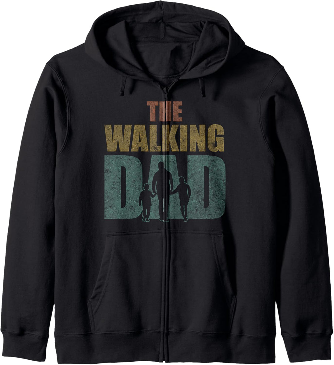 The Walking Dad 2 Kinder|Geschenk zum Vatertag|lustiges Papa Kapuzenjacke