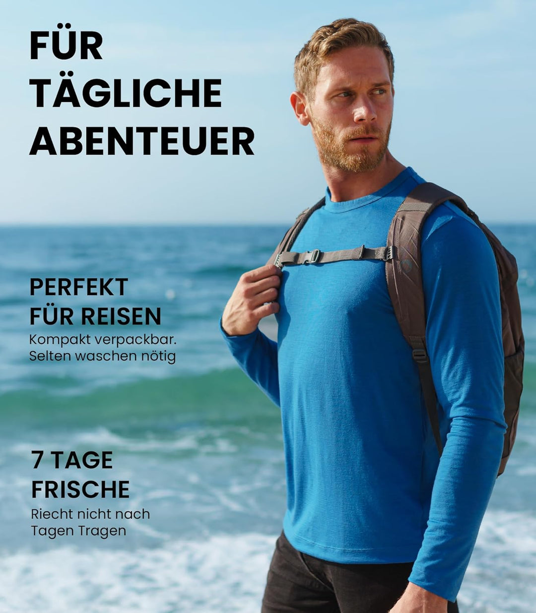 100% Merino Unterwäsche Herren - Merino Langarmshirt Herren Atmungsaktiv Und Feuchtigkeitsableitend