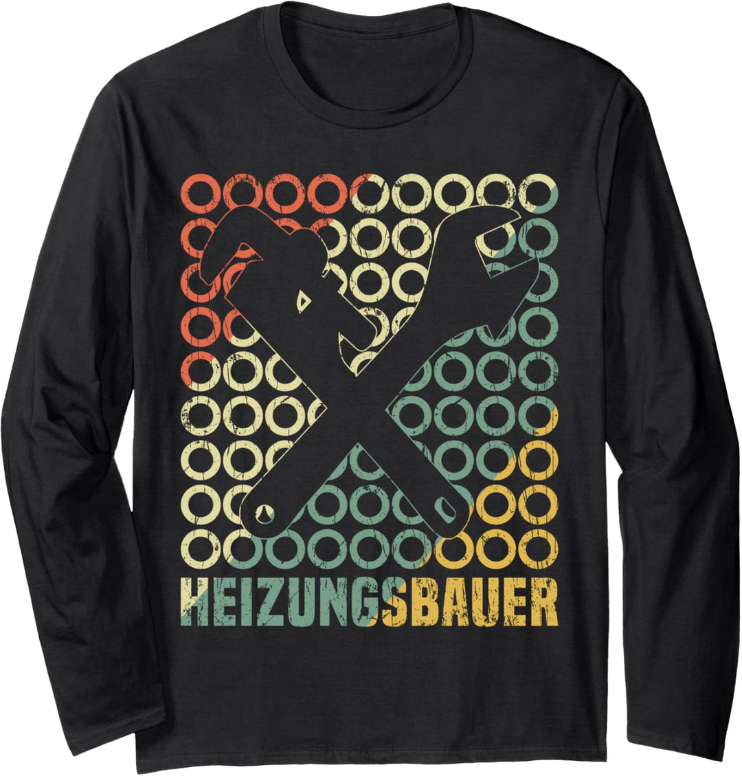Heizungsinstallateur Heizungsbau Retro Heizungsbauer Langarmshirt