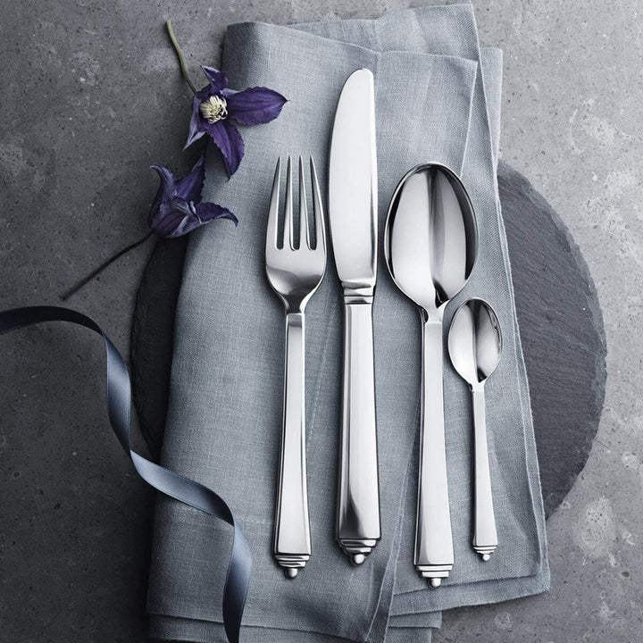 Georg Jensen GJ 073777 Pyramide Spiegel Dinner Set, 4 Stück, Edelstahl, stainless steel, 4,2 x 24,5