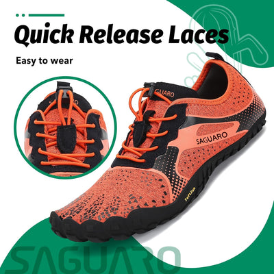 SAGUARO Unisex Barfussschuhe Weich Leicht rutschfest Fitnessschuhe Laufschuhe Atmungsaktiv Tragbar,