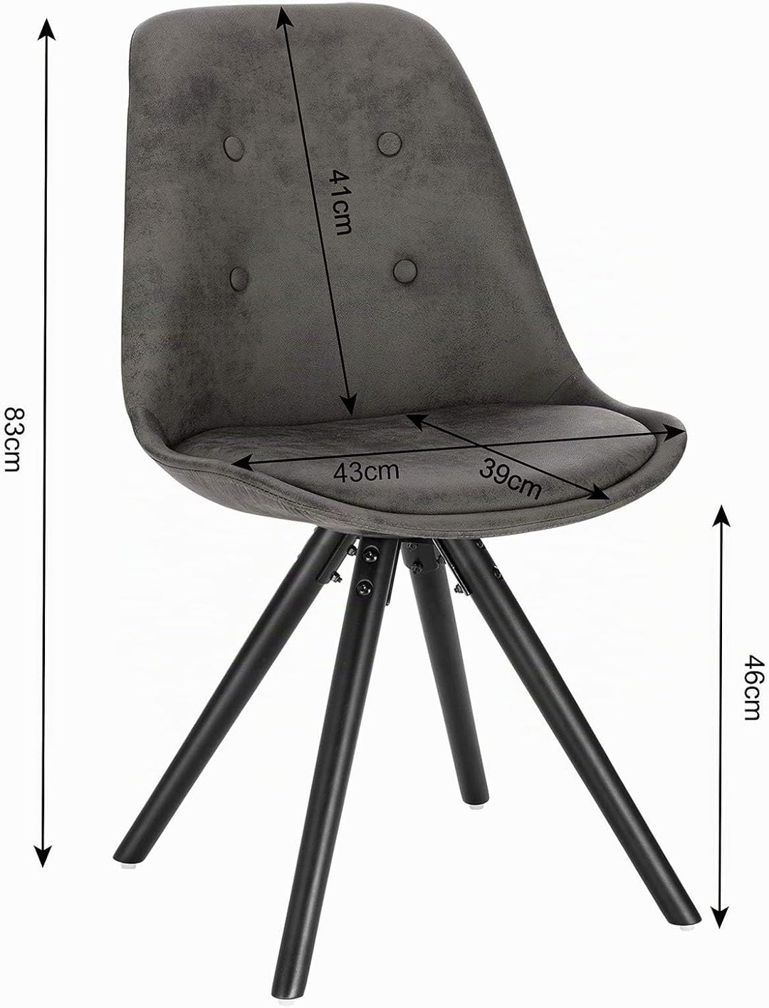 WOLTU Esszimmerstühle 2er Set, Küchenstuhl, Skandinavisch Design, schminktisch Stuhl, Loungesessel,