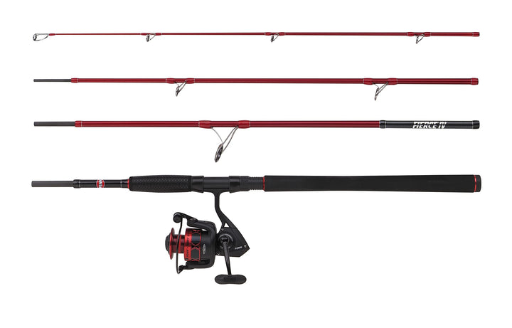 Penn Fierce IV Travel Spin Fishing Combo, Salzwasser-Angelrute und Rollenset, perfekt zum Spinnen, K