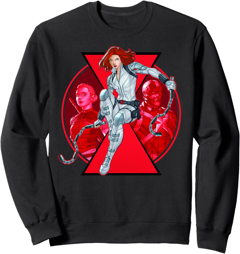Marvel Black Widow Trio Logo Sweatshirt