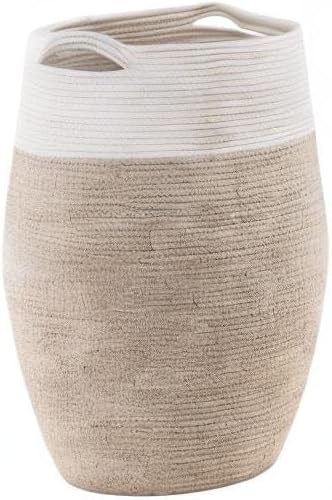 YOUDENOVA Wäschekorb Geflochten Wäschesammler Spielzeug Aufbewahrung Aufbewahrungskorb mit Griff Han