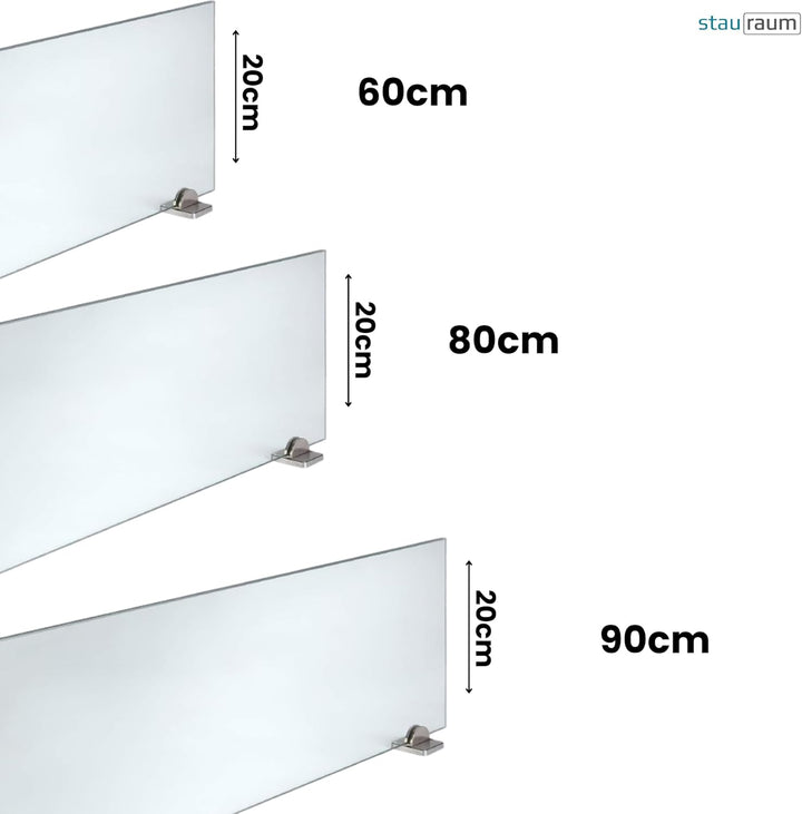 stauraum Spritzschutz Halterung ohne Bohren Herd Kochinsel mit Glasplatte 80cm Breite