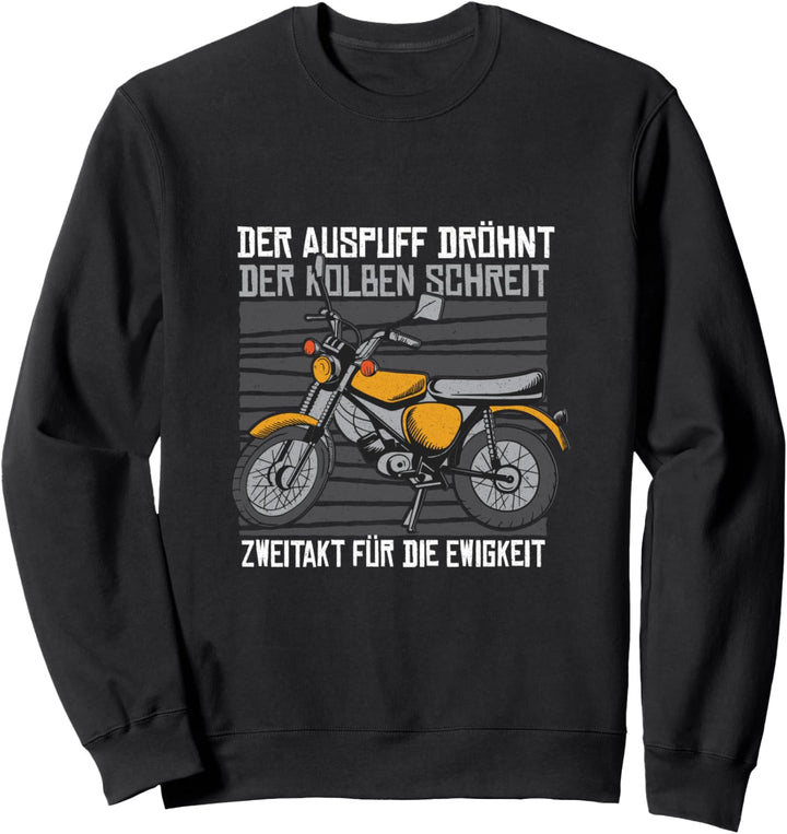 Simson DDR Moped 2 Takt Auspuffkolben Eternity Zweitakt Sweatshirt