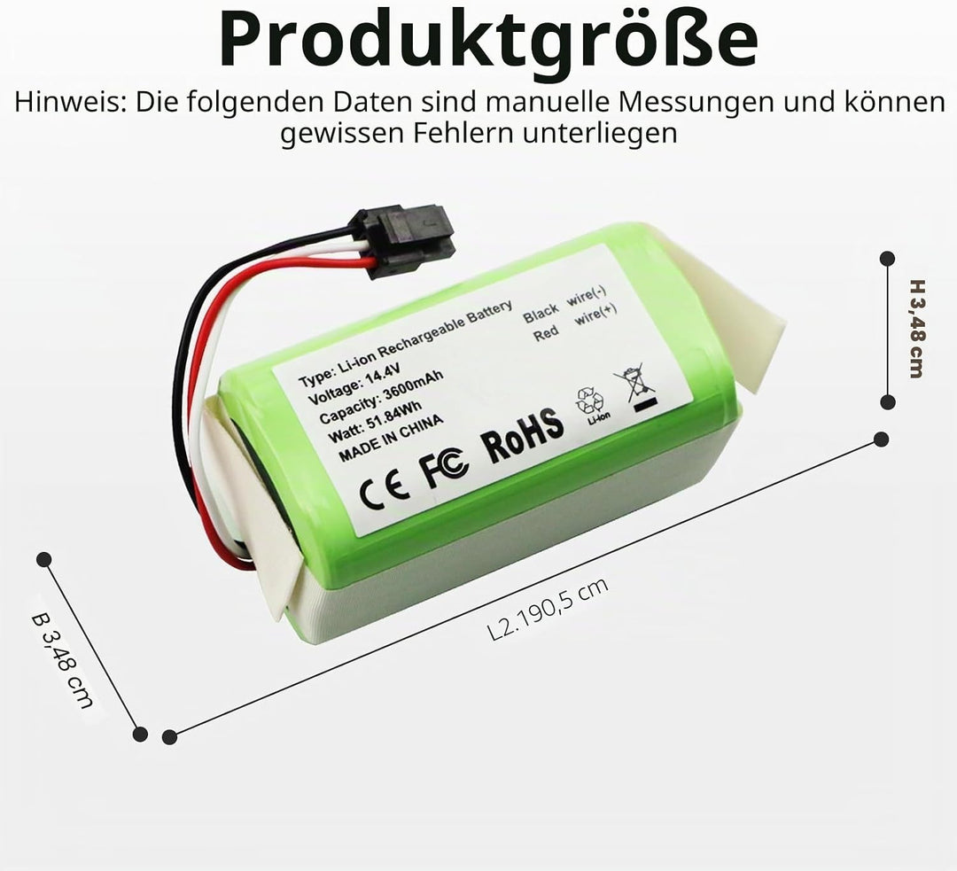 K KYUER 3600mAh Staubsauger Akku Kompatibel mit Qihoo 360 S5 S7 S7 Pro 360 T90 X9 Roboter Vacuum Cle