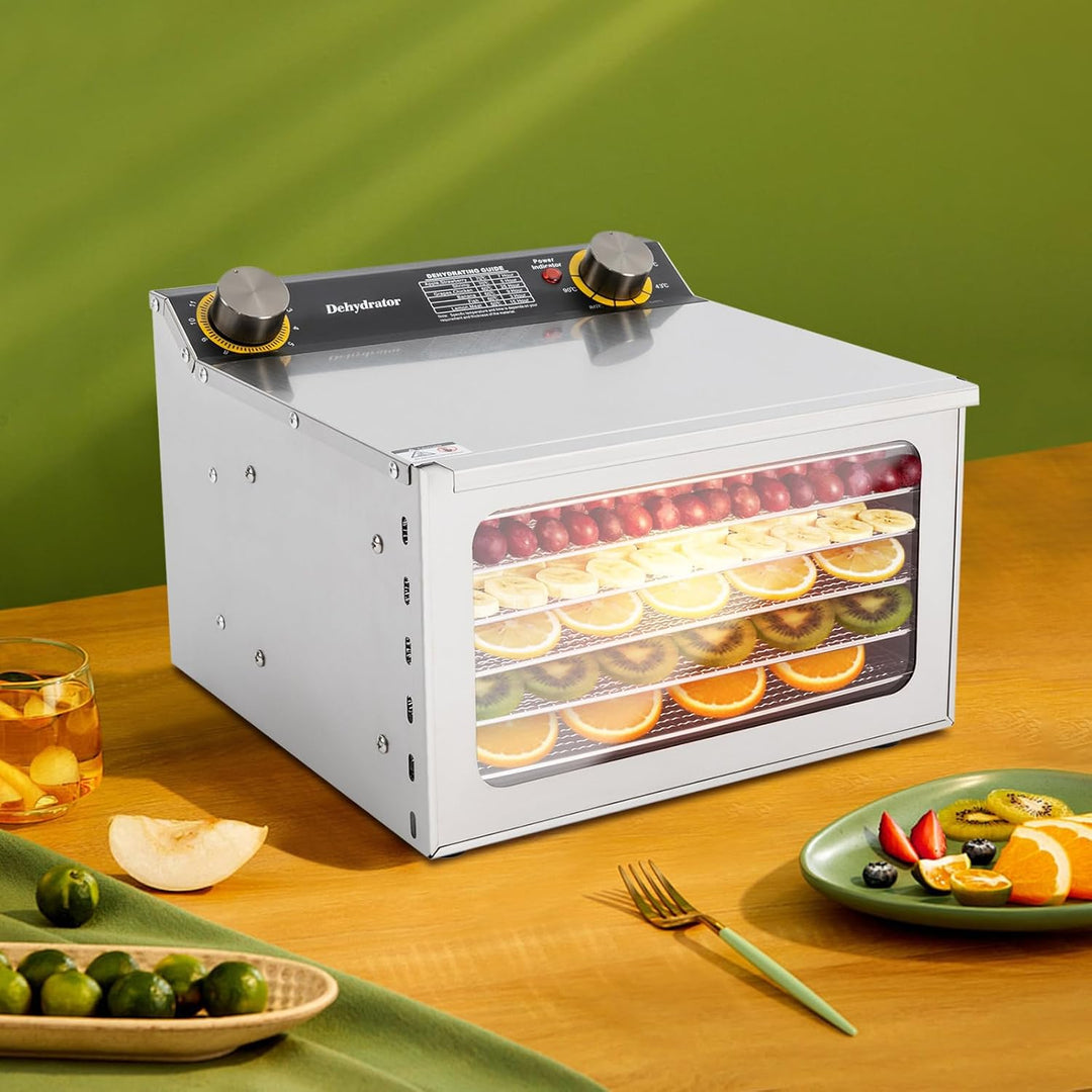 Dörrautomat Lebensmittel Trocknungsmaschine Edelstahl, 6 Tray/8 Tray Food Dehydrator Dörrgerät Konse