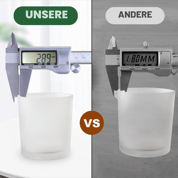 CONNOO Milchglas-Kerzengläser mit Bambusdeckel, für die Herstellung von Kerzen, leere Kerzendosen mi