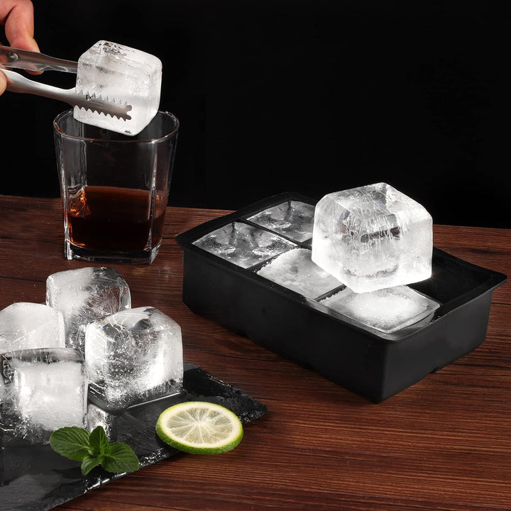 Sinnsally Eiswürfelform Silikon,XXL Eiswürfelform Eiswürfelformen & Eiswürfelschalen mit Deckel,Eisk
