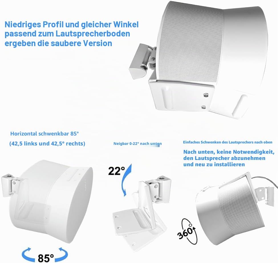 EMAQUIN Wandhalterung für Sonos Era 300 Lautsprecher (Schwenkbar und neigbar,kompatibel mit Sonos Er