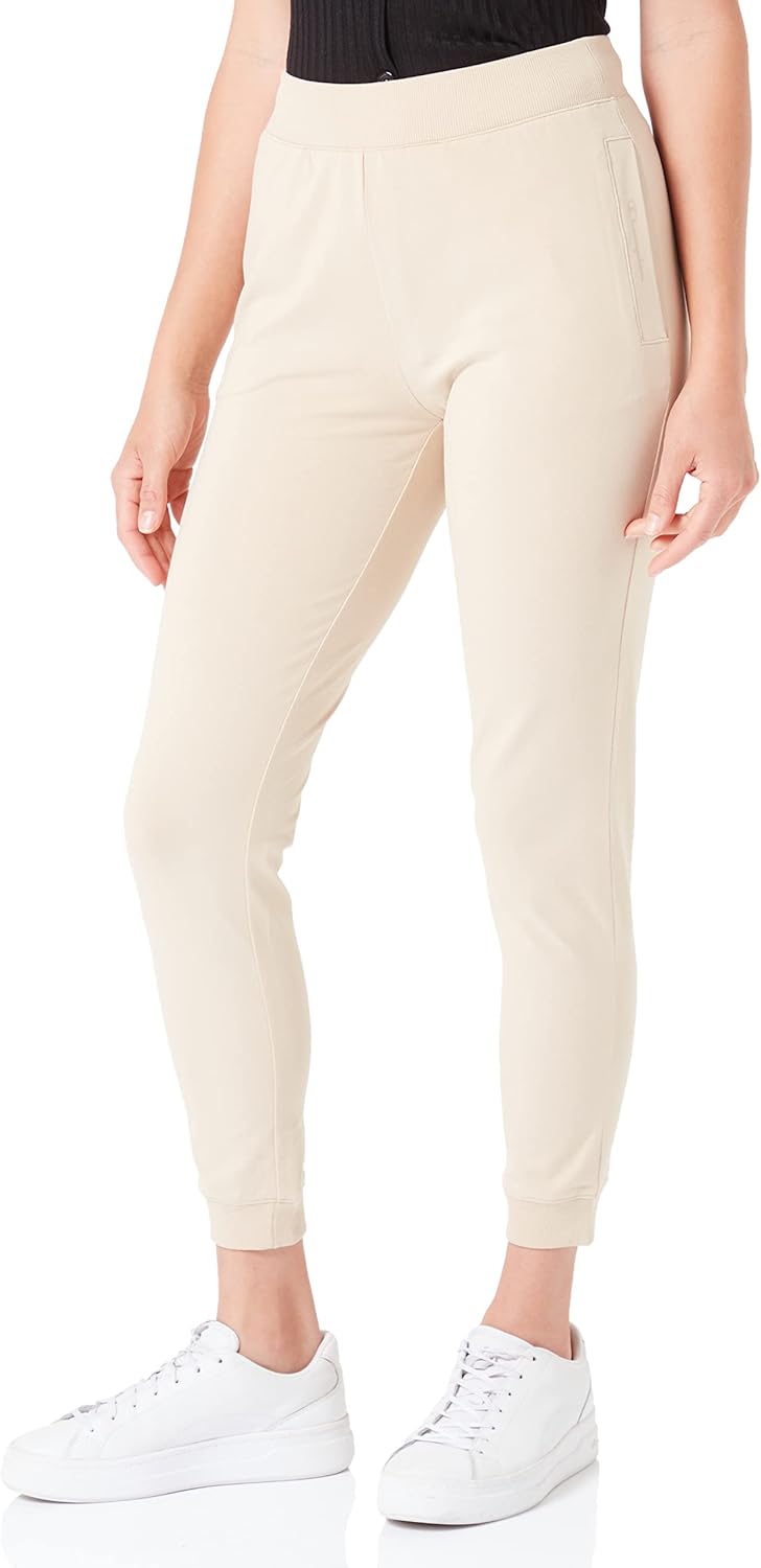 Champion Damen Legacy American Classics Pocket Logo High Waist Rib Cuff Trainingshose M Braun Taupe,