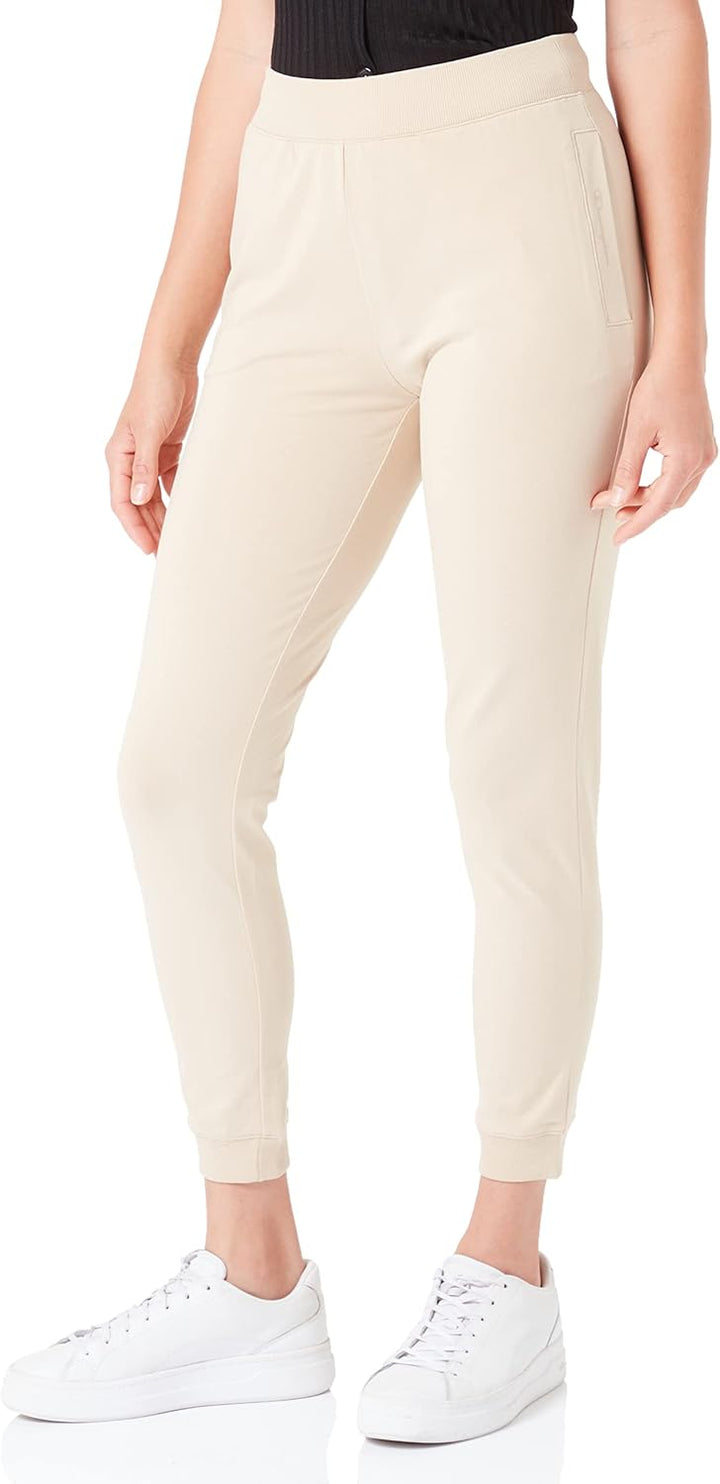 Champion Damen Legacy American Classics Pocket Logo High Waist Rib Cuff Trainingshose M Braun Taupe,