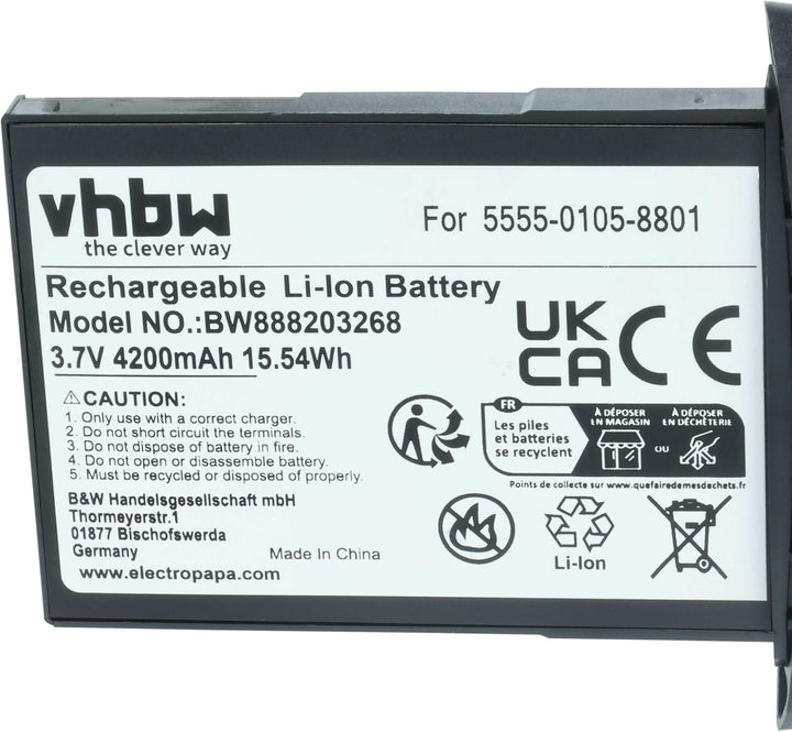 vhbw Akku kompatibel mit NCR Orderman 5 Handheld Computer Scanner (4200mAh, 3,7V, Li-Ion)