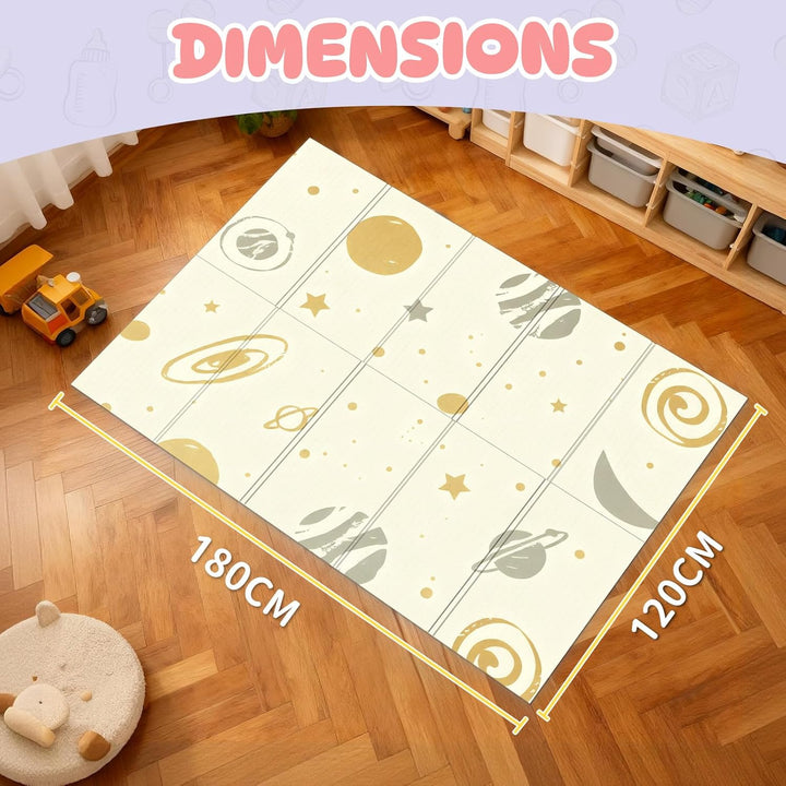 Huracan Krabbelmatte Baby Spielmatte, Doppelseitige Kinderzimmer Faltbar, Spielteppich Kinder Teppic