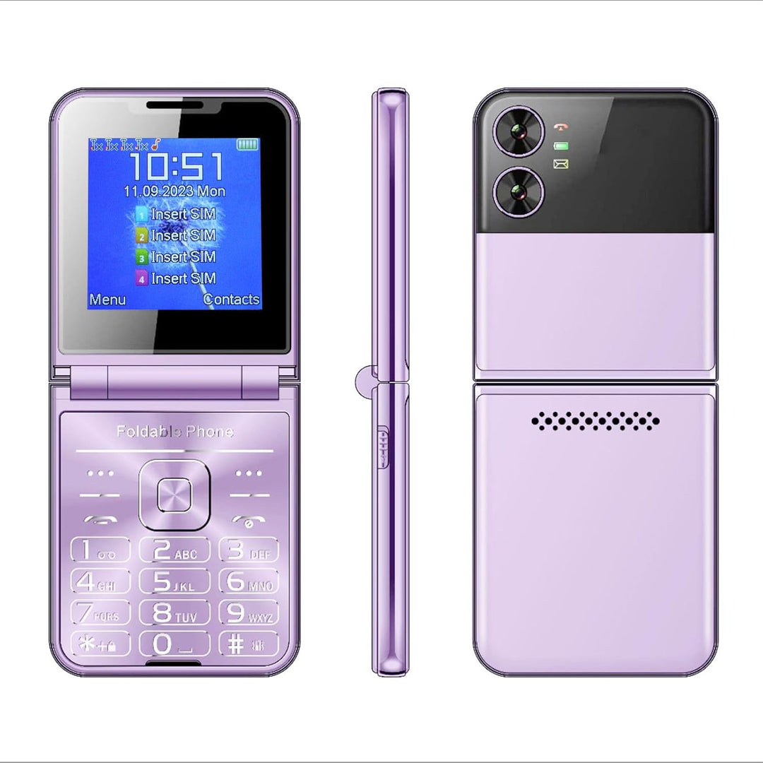 Flip-Senior-Handy, Flip-Design, Dual-Screen-Display, Grosse Tasten, Schnellwahl, Klarer Sound, HD-Ka