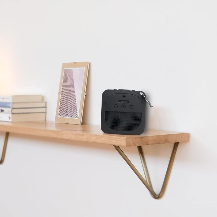 Aenllosi Silikonhülle für Bose SoundLink Micro Bluetooth Lautsprecher, Nur Tasche(Schwarz)