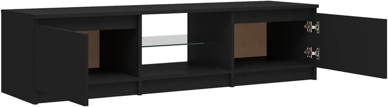 Tidyard TV Schrank mit LED-Leuchten Lowboard Sideboard TV-Möbel Fernsehschrank Fernsehtisch TV Möbel