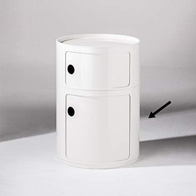 Kartell 4955SI Baukastenelement Componibili rund undurchsichtig Durchmesser 42 x 38,5 cm ABS, silber