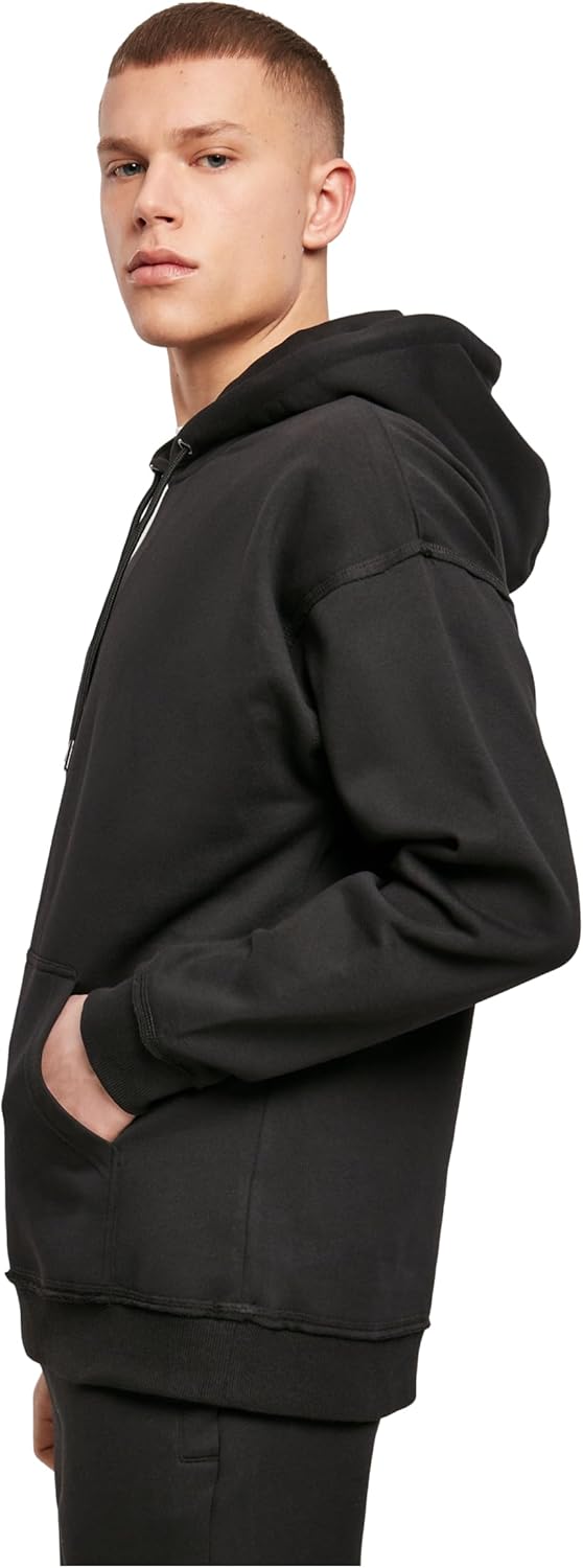 Build Your Brand Men's Oversize Hoody Hoodie, Black, L