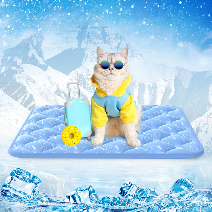Rywell Kühlmatte für Hunde Katze 60x45 cm, Plus Version, Selbstkühlend mit Arc-Chill-Gewebe, Verdick
