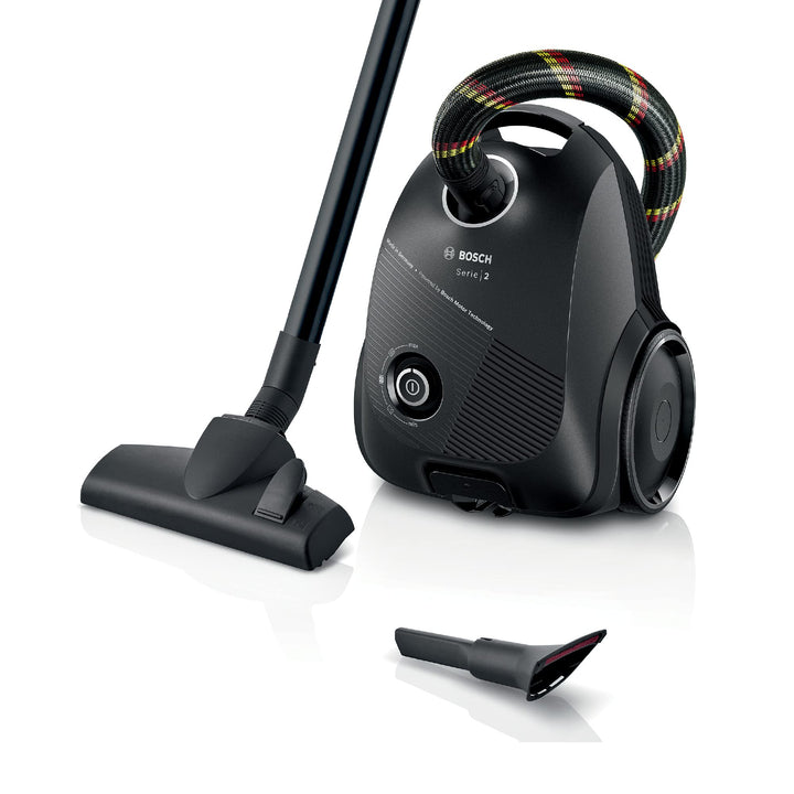 Bosch Staubsauger mit Beutel Serie 2 BGDS2CHAMP, Bodenstaubsauger, nachhaltig, aus Recyclingmaterial