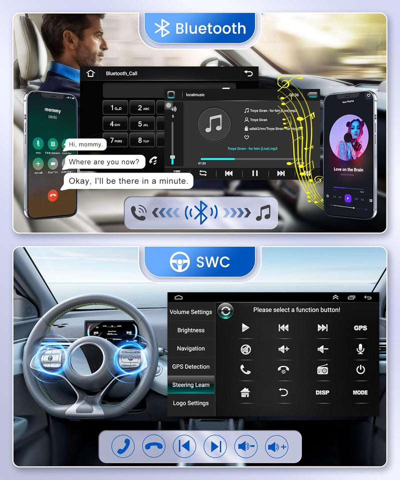 Podofo Autoradio Für Mercedes Benz E-Klasse W211 W219/CLS-Klasse 2005-2008 1+16G Carplay Wireless Bl