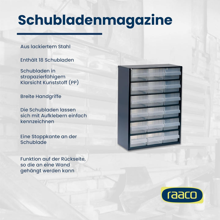 raaco 137478 Stahlmagazin 918-02, dunkelblau