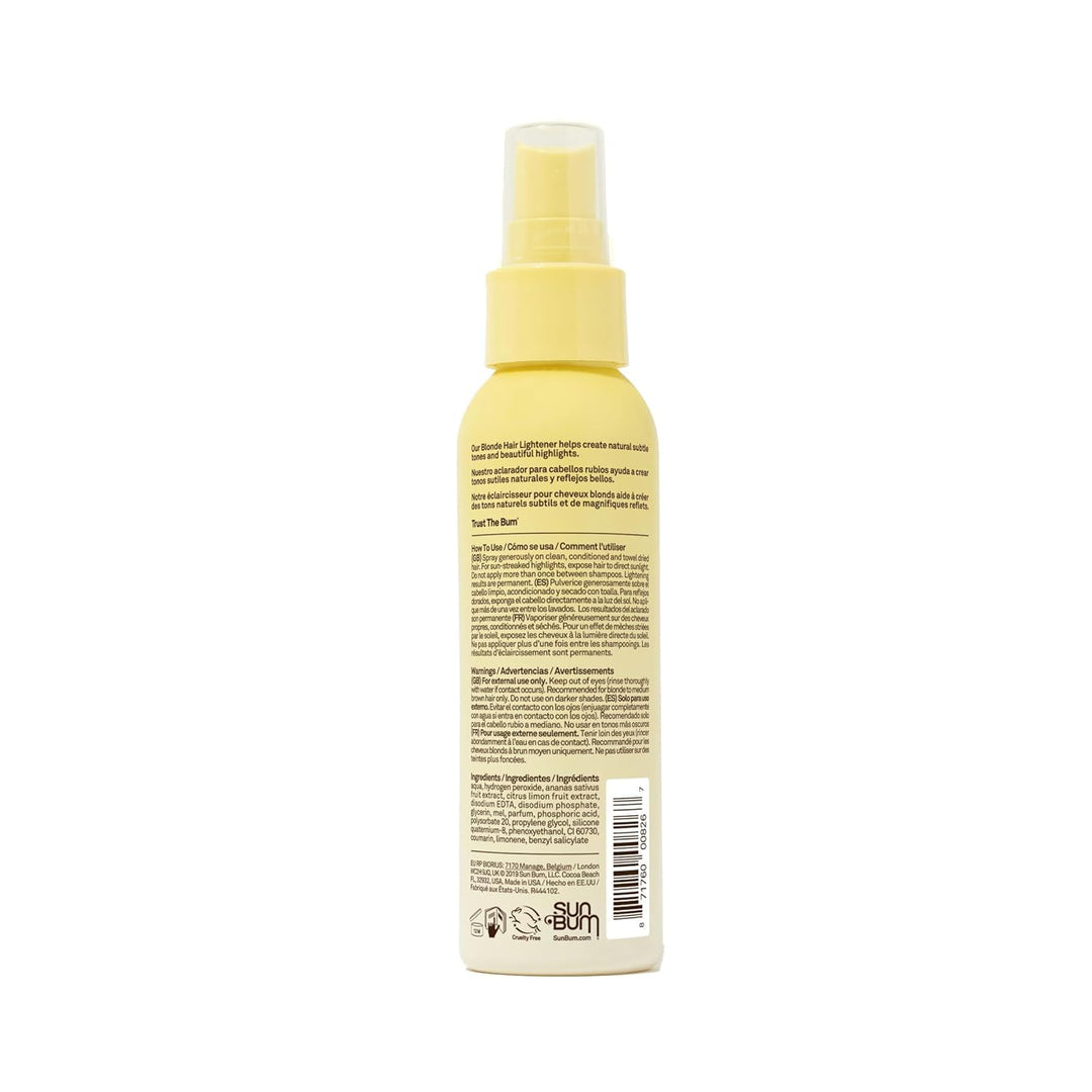 Sun Bum Hair Lightener Spray – Für blondes bis mittelbraunes Haar – UV-Schutz – Mit Ananas und Meyer