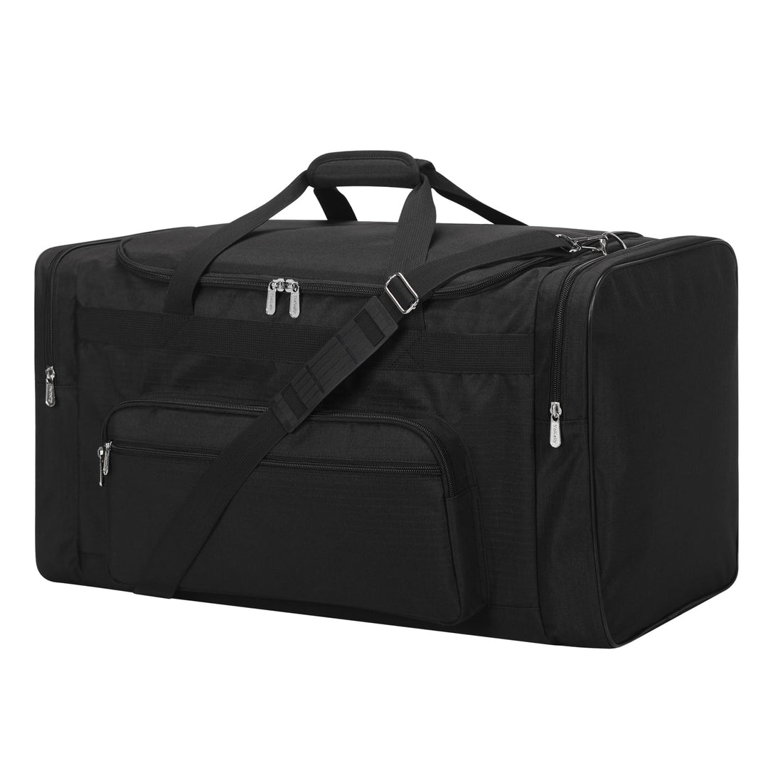 75L Sporttasche Reisetasche Fitness Tasche mit Schultergurt Wochenendtasche für Herren (Schwarz, 75L