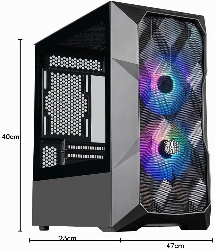 Cooler Master TD300 Mesh PC Gehäuse - Mini-Tower für Micro-ATX &amp; Mini-ITX , Gaming Gehäuse für hohen