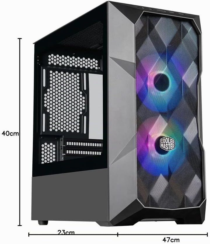 Cooler Master TD300 Mesh PC Gehäuse - Mini-Tower für Micro-ATX &amp; Mini-ITX , Gaming Gehäuse für hohen