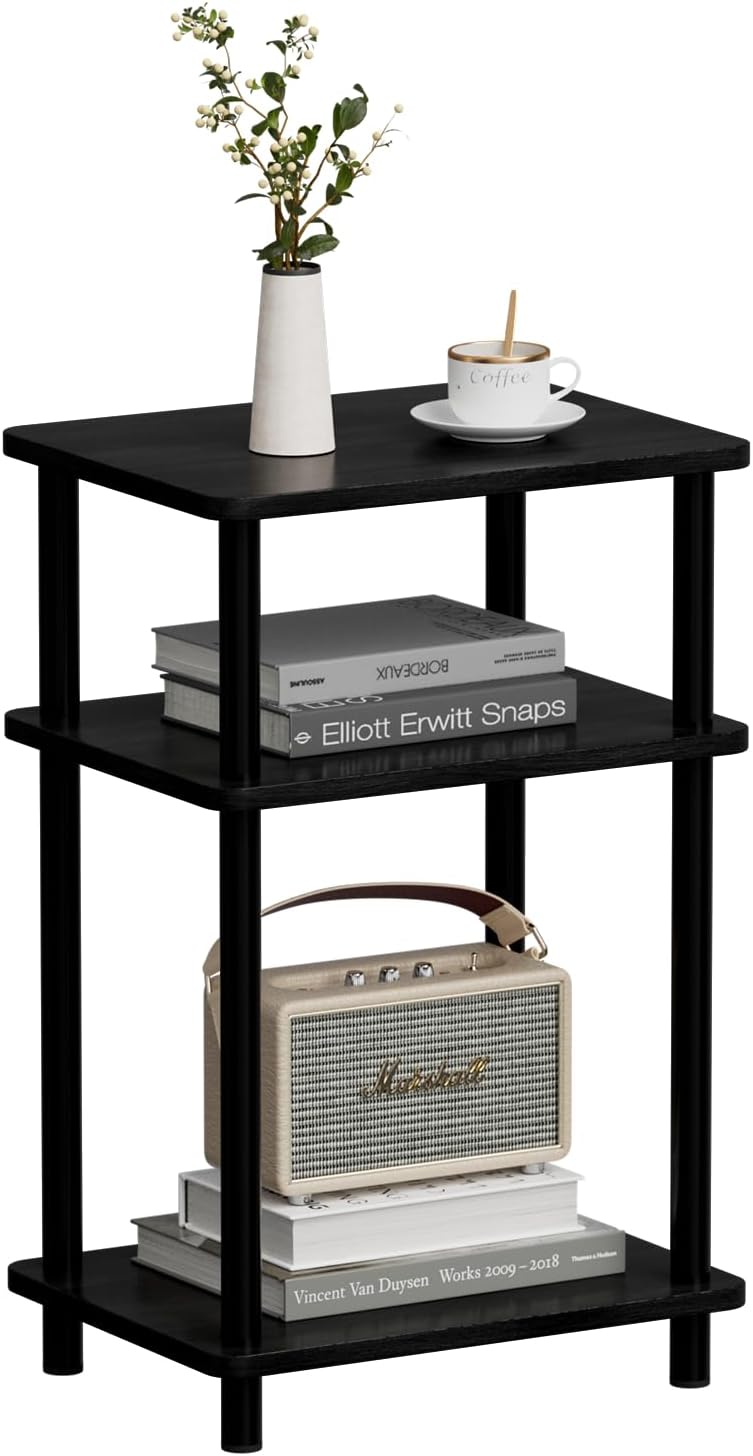 APICIZON 3 Tier Beistelltisch Schmal, Nachttisch Holz, Tisch Klein, 40x30x61.5cm, Kleiner Beistellti
