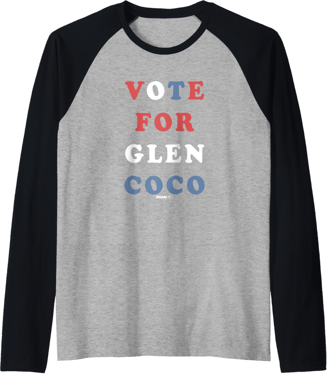 Böse Mädchen stimmen für Coco Red White And Blue Raglan