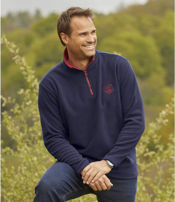 ATLAS FOR MEN - 2er-Pack Microfleece-Pullover - Fleecepullover Herren - Fleece Herren - Fleece Pullo
