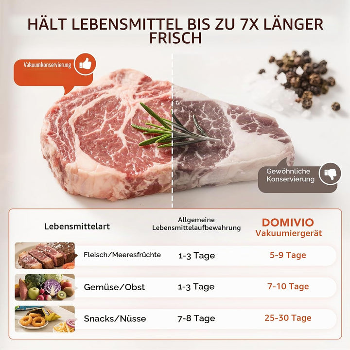 Vakuumiergerät aus Edelstahl – 85 kPa Saugkraft, Trocken &amp; Feucht, Doppelte Versiegelung, Mit extern
