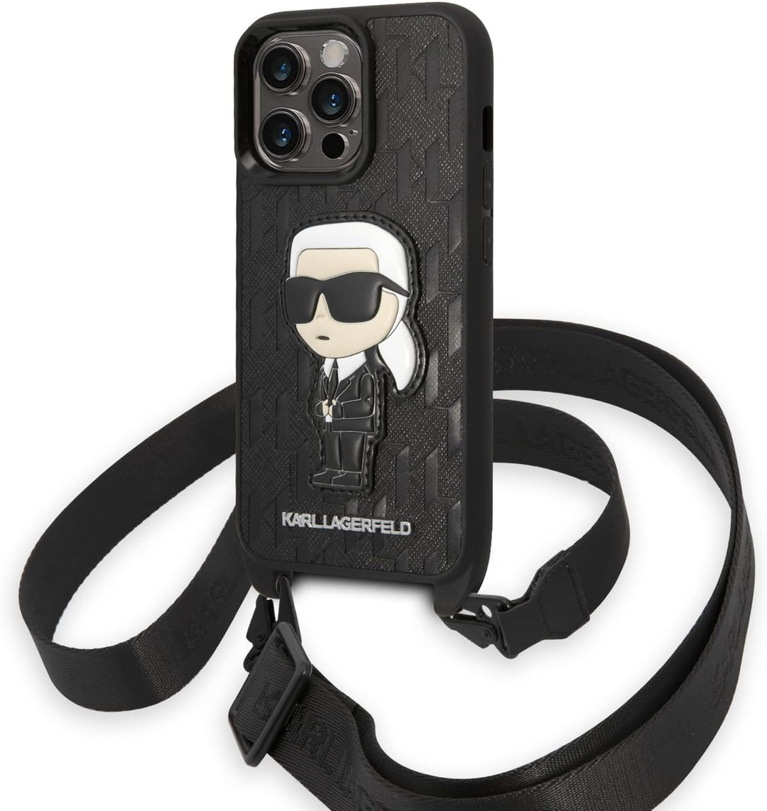 KARL LAGERFELD KLHCP14LSTKMK Hülle für iPhone 14 Pro 6,1" Schwarz hardcase Monog