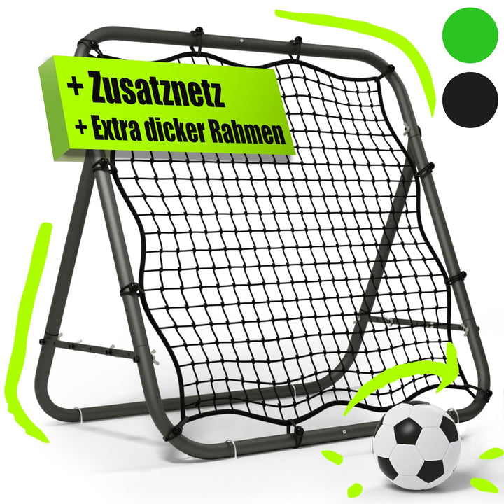 BENTSON Rebounder für Fussball Kinder und Profis I Inkl. Ersatznetz I Robuster Rahmen I Auch für Han