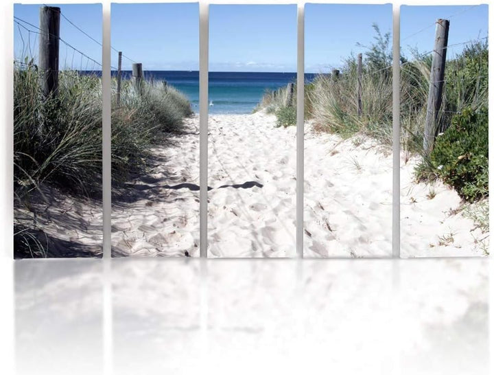 Feeby Bilder 5 Teile Düne 200x100 cm Typ C Wohnzimmer Schlafzimmer Büro Flur Küche Wandbilder Modern